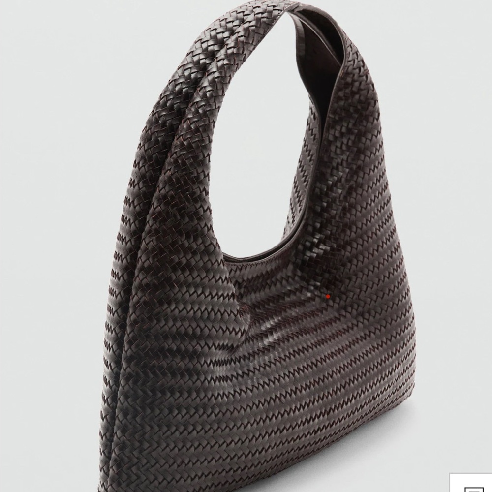 Elegant Brown Woven Handbag
